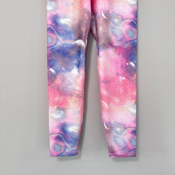 Wildfox 7/8 Leggings Womens Large Cosmic Pink High Rise Activewear Gym Celestial - Picture 6 of 11